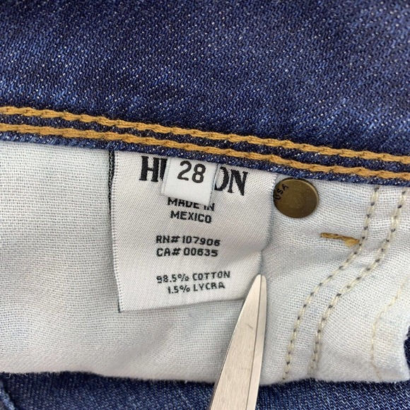 Hudson Collin Flap Skinny Jeans Size 28 Dark Wash Low Rise Zip Fly Soft Denim - Picture 9 of 10